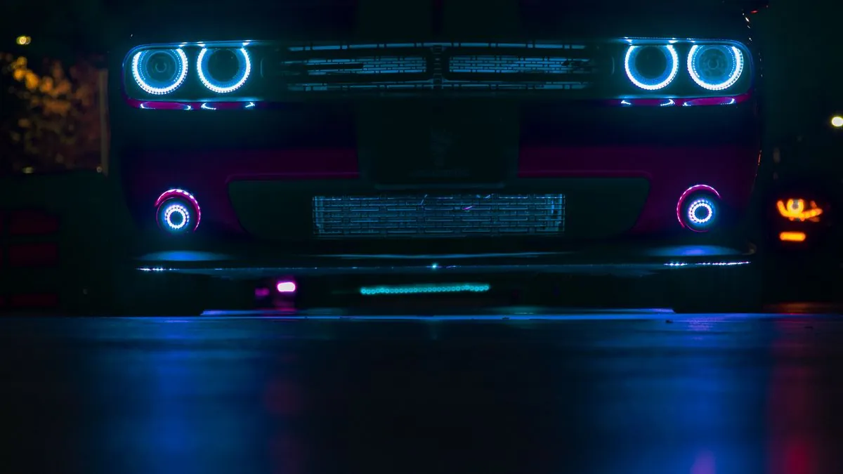 A car on a long motorway journey at speed