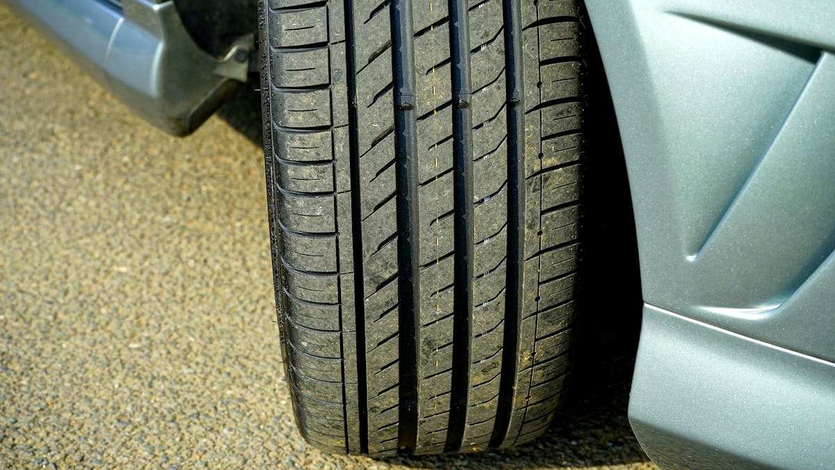 A premium Michelin tyre fitted to a car wheel