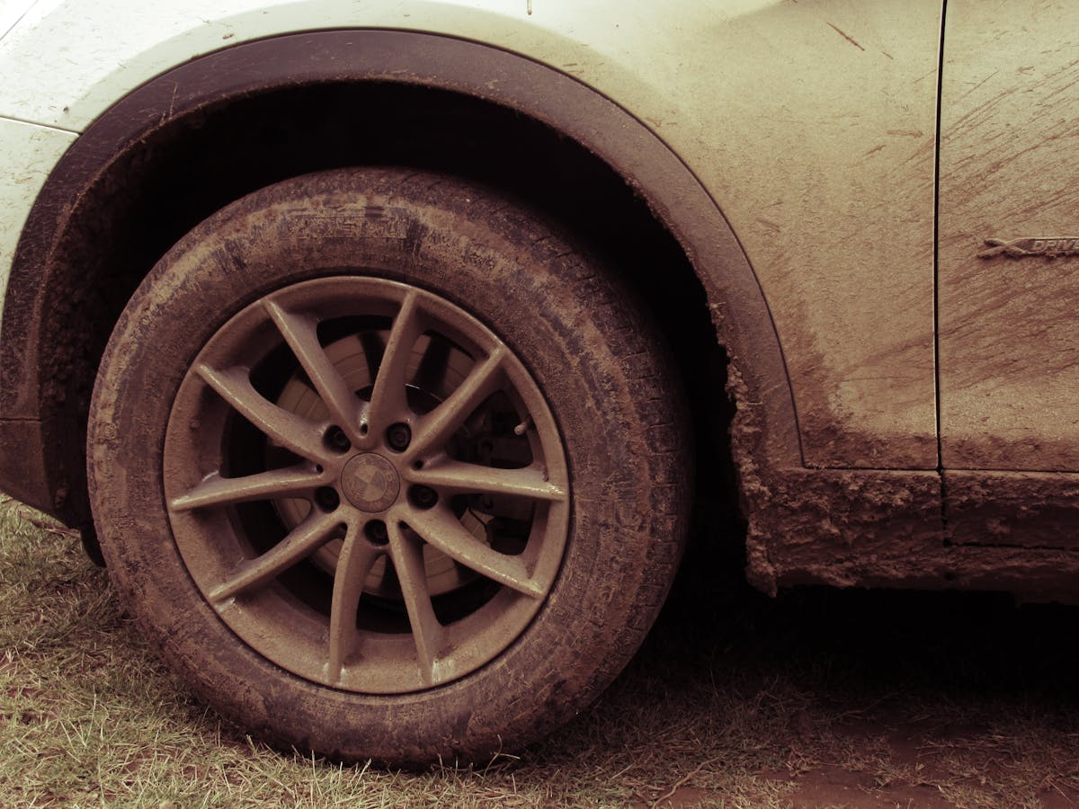 A car tyre sidewall showing a bulge that cannot be repaired